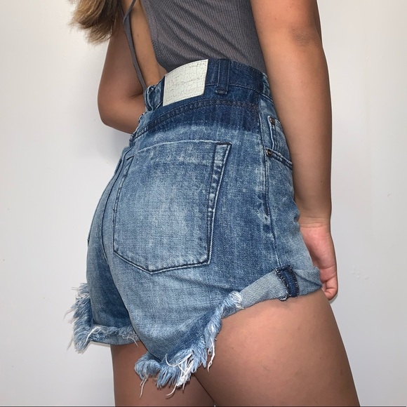One Teaspoon Pants - One Teaspoon High Waisted Bandit Shorts